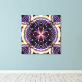 Paarse en magenta kosmische caleidoscoop canvas afdruk (Insitu (Houten vloer))