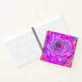 Paarse en Magenta Succulent Sedum Rozet Notitieboek (Binnen)