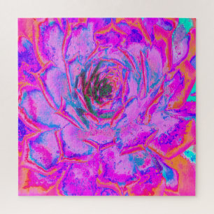 Paarse en Magenta Succulente Sedum Rozet Legpuzzel
