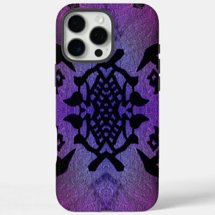 Paarse en Magenta Symmetrisch Patroon iPhone 16 Pro Max Hoesje