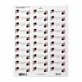 Paarse en Mauve Roze Bloemen Retouradres Etiket (Full Sheet)