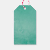 Paarse en Mint Floral Weddenschap Dank je Cadeaulabel (Achterkant)