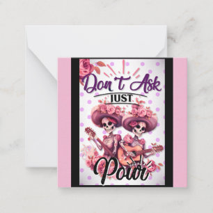 Paarse en Mooie Suiker Schedel Briefkaart