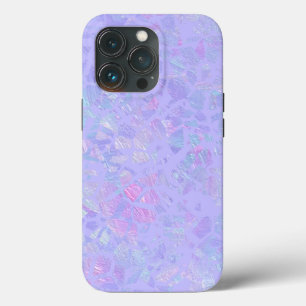 Paarse en multicolorvlokken iPhone 13 pro hoesje