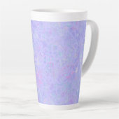 Paarse en multicolorvlokken latte mok (Rechterhoek)