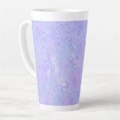 Paarse en multicolorvlokken latte mok (Linkerhoek)