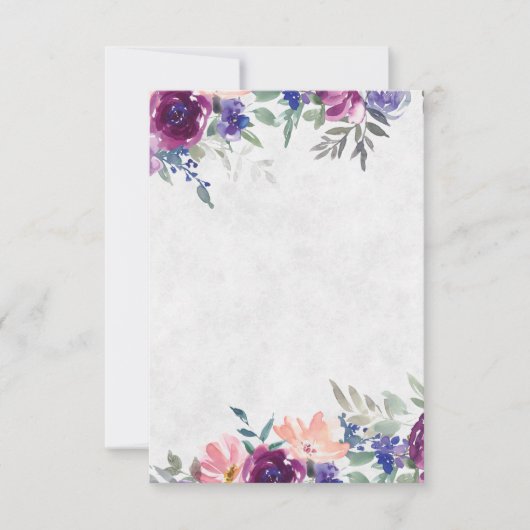 Paarse en oranje bruiloft met blanco geld kaart (Voorkant)