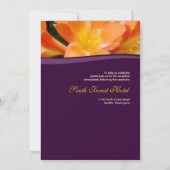 Paarse en Oranje formele bruiloft Kaart (Achterkant)