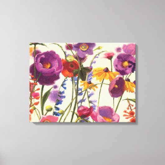 Paarse en Oranje papaver Melody Canvas Afdruk (Voorkant)