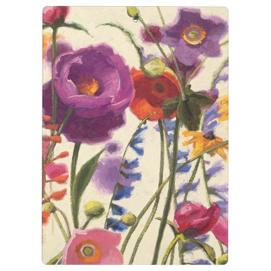 Paarse en Oranje papaver Melody Klembord (Achterkant)