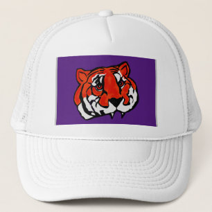 PAARSE EN ORANJE TIGER TRUCKER PET