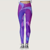 Paarse en Plum Artsy Leggings (Voorkant)