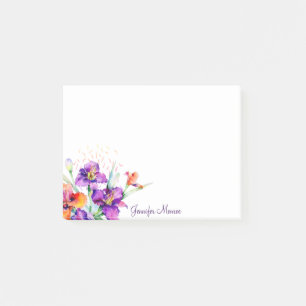 Paarse en rode gepersonaliseerde Iris Post-it® Notes