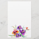 Paarse en rode Iris op maat Briefpapier (Achterkant)