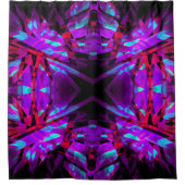 Paarse en rode kaleidoscoop douchegordijn (Voorkant)