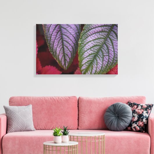 Paarse en rode verlaten canvas (Insitu (Woonkamer))