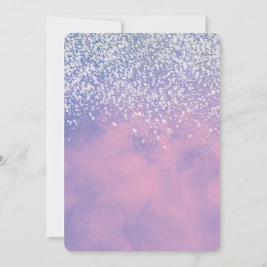 Paarse en roze 13e verjaardag ballon kaart (Achterkant)