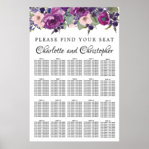 Paarse en roze 20-tafel weddenschappen poster