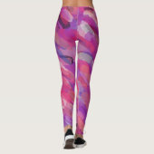 Paarse en roze Abstracte Leggings van het Patroon (Achterkant)