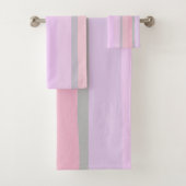 Paarse en roze Abstracte strepen Bad Handdoek (Insitu)
