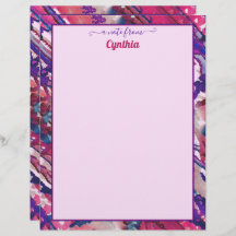 Paarse en roze Abstracte Waterverf op printerforma