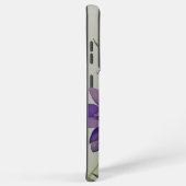 Paarse en roze bloemen met groene bladeren samsung galaxy hoesje (Rechterkant)