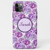 Paarse en roze bloemenclusters Case-Mate iPhone case (Achterkant)