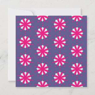 Paarse en roze bloemvormen illustratie kaart