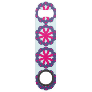 Paarse en roze bloemvormen illustratie speed flessenopener