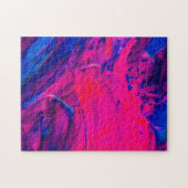 Paarse en roze Creatieve verfijnde penseelstreken Legpuzzel (Horizontaal)