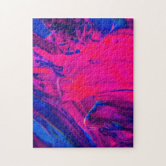 Paarse en roze Creatieve verfijnde penseelstreken Legpuzzel (Verticaal)