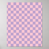 Paarse en roze dambord poster (Voorkant)