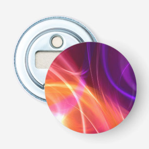 Paarse en roze dynamische golven button flesopener