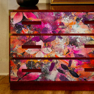 Paarse en roze explosie decoupage tissuepapier