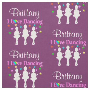 PAARSE EN ROZE GEPERSONALISEERDE BALLERINA STOF