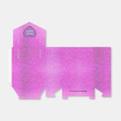 Paarse en roze Glitter Sweet 16 Favor Gift Box Bedankdoosjes (Uitgevouwen)