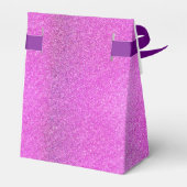 Paarse en roze Glitter Sweet 16 Favor Gift Box Bedankdoosjes (Achterkant)