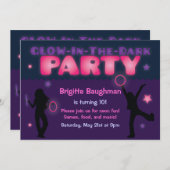 Paarse en roze gloed in de uitnodiging van de Donk (Voorkant / Achterkant)