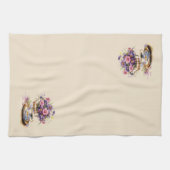 Paarse en Roze Herfst Boeket Theeset Theedoek (Horizontaal)