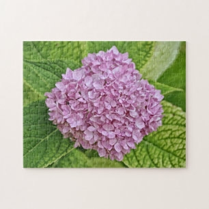 Paarse en roze hydrangea Bloem Puzzle Legpuzzel
