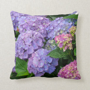 Paarse en Roze Hydrangea Flowers Kussen
