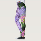Paarse en Roze Hydrangea Flowers Leggings (Links)