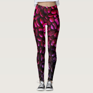 Paarse en roze koffiebonen leggings