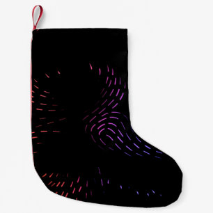 Paarse en roze lichten kleine kerstsok