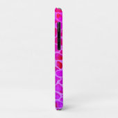 Paarse en Roze Luipaard Print Monogram Case-Mate iPhone Case (Achterkant/links)