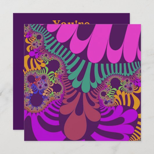 Paarse en Roze Mod Kaart (Voorkant / Achterkant)