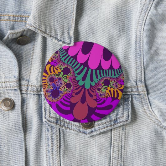 Paarse en Roze Mod Ronde Button 4,0 Cm (In situ)