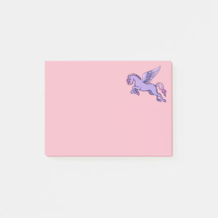 Paarse en roze Pegasus Art Schattigee Vintage Pega Post-it® Notes