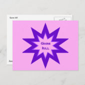 Paarse en Roze Pistolen Kill Briefkaart (Voorkant / Achterkant)