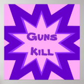 Paarse en roze Pistolen Kill Print (Voorkant)